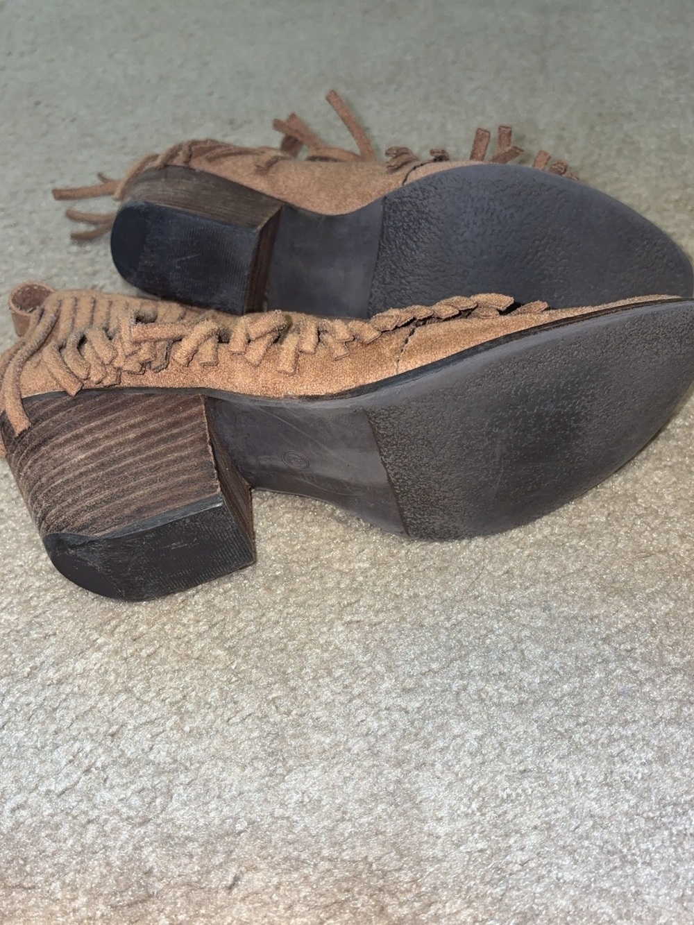 Coconuts by Matisse Tan Suede Fringe Ankle Booties - Picture 6 of 6